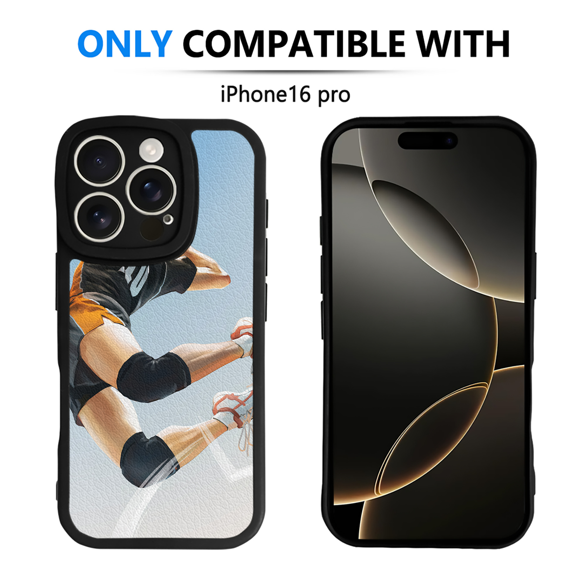 （画像用） ハイキュー!! Haikyu!! 【iPhone 16シリーズ対応】シリコンスマホケース（レザー調） 材質：シリコン